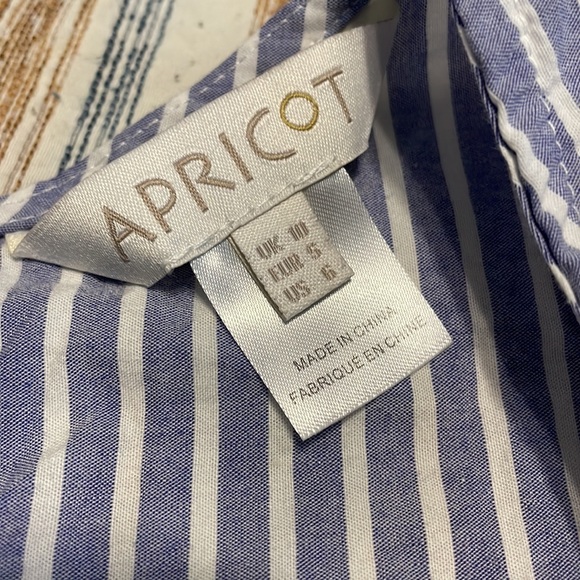 Apricot Blue Striped Dress - Picture 2 of 3